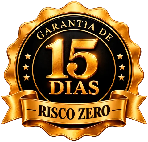 Selo de garantia de 15 dias, risco zero